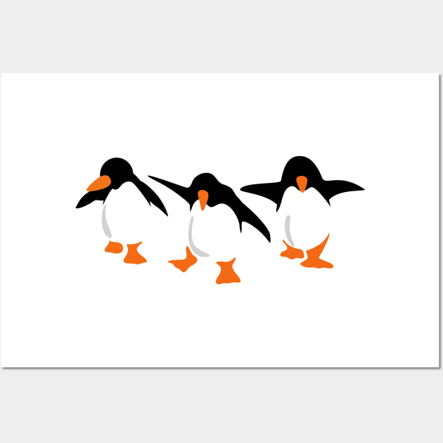 Three dancing penguins Wall Art by schlag.art